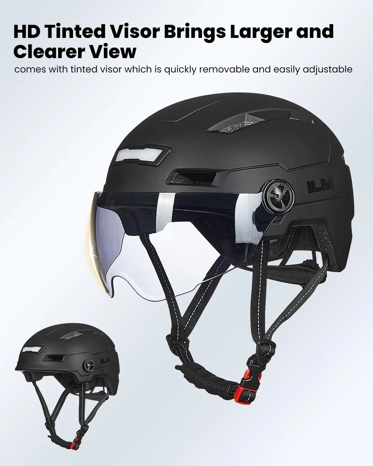 Adult Bike Helmet with USB Rechargeable LED