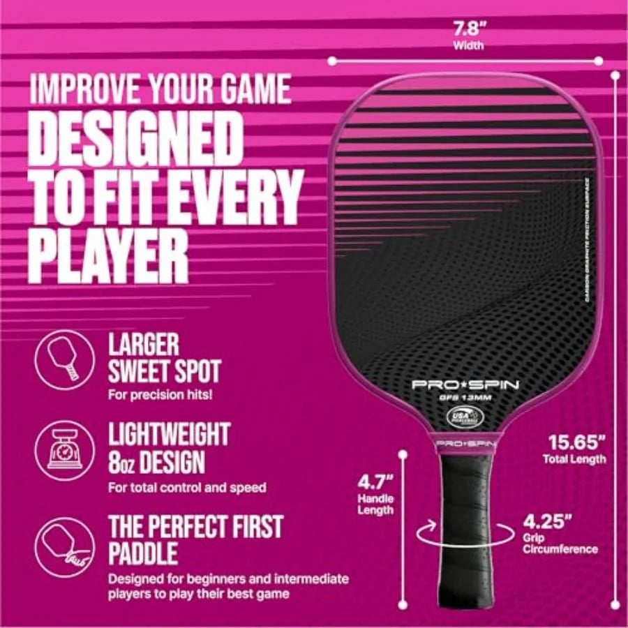 Carbon Fiber Pickleball Paddles Set of 2