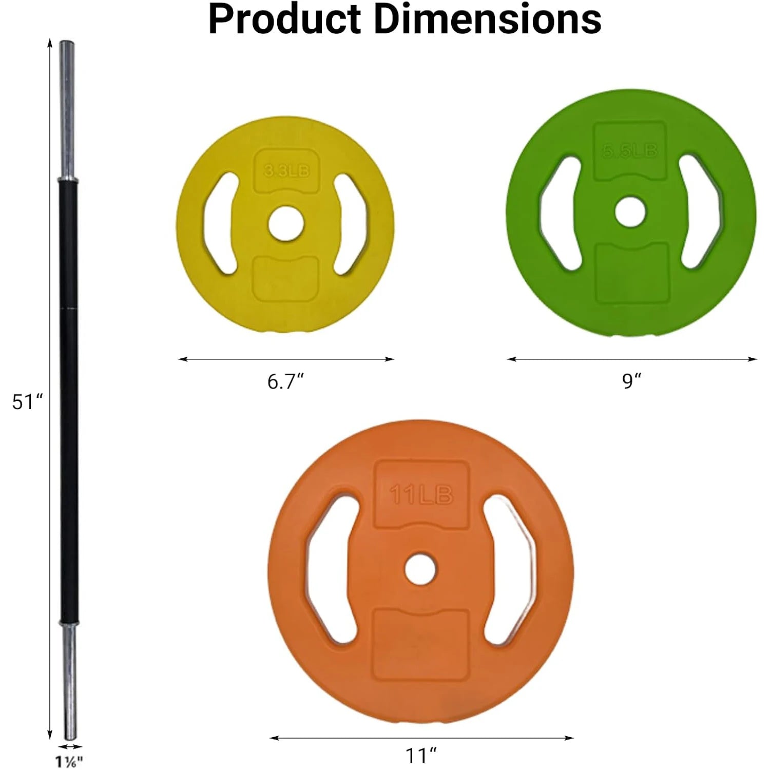 Adjustable Barbell Weight Set, 40lb