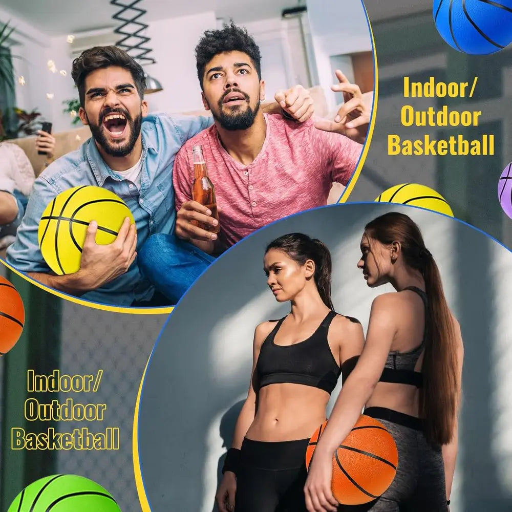 12 Pack Standard Size Rubber Basketballs