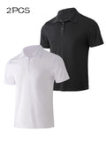 2Pack Men's Polo Golf Shirts Short Sleeve