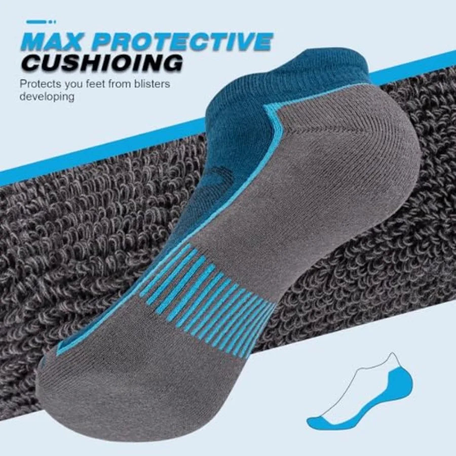 6 Pairs Men's Ankle Running Socks