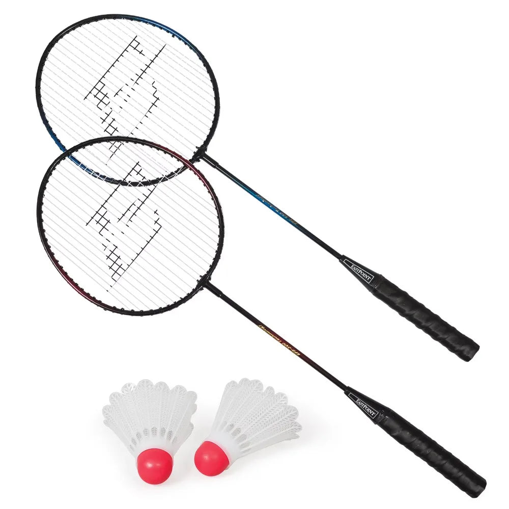Badminton Racket Set 2 Rackets 2 Shuttlecocks