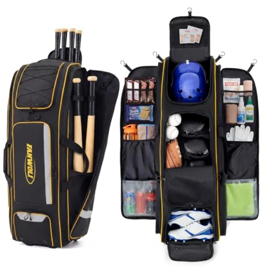 100L Rolling Baseball Catchers Gear Bag