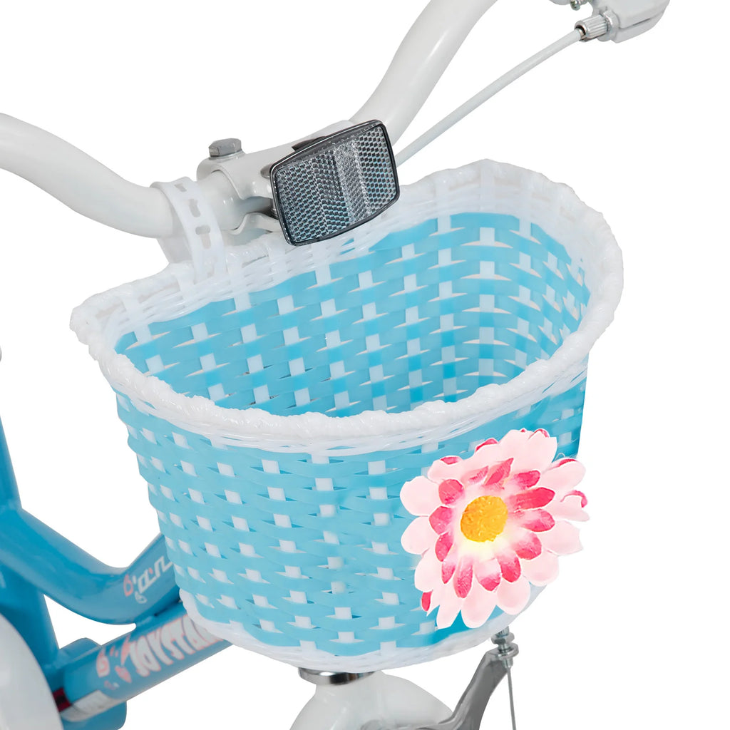 JOYSTAR Angel Girls Bike for Toddlers and Ages 2-9 Years Old,Kids Bike with Training Wheels & Basket with Handbrake & Kickstand