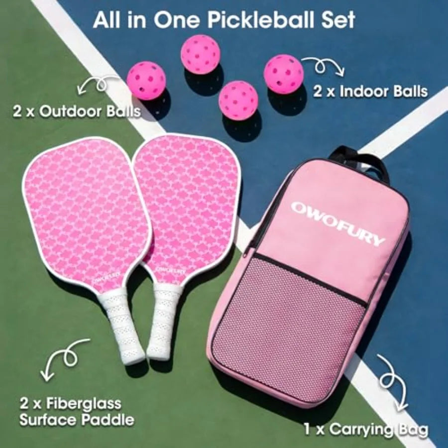 Fiberglass Pickleball Paddles Set of 2