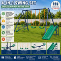 4 in 1 Swing Set With Seesaw