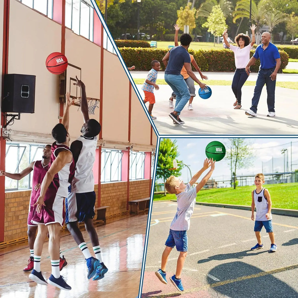 6 Pcs Rubber Basketballs Official Size