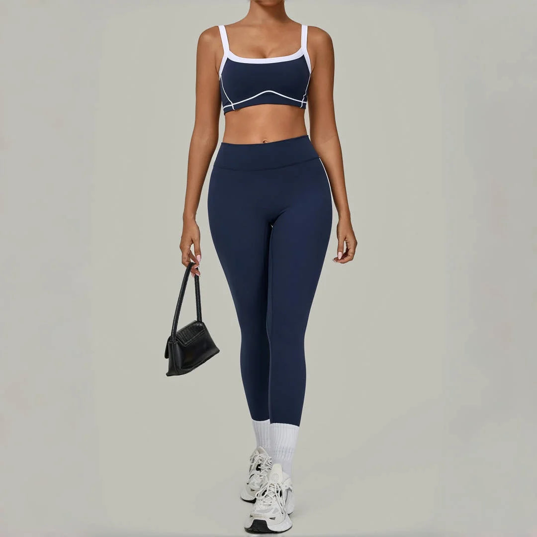 High Waist Peach Hip Leggings Set