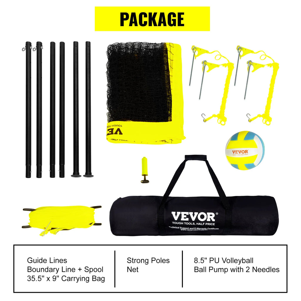 1.25-1.75inch  Portable Volleyball Net System