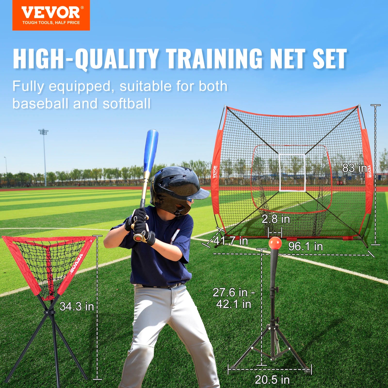 7ft x 7ft Portable Baseball  Training Net