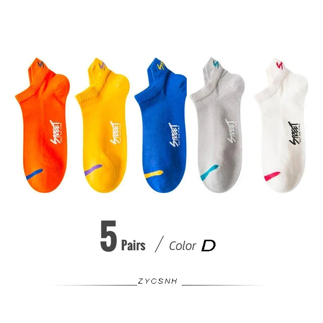 Bright Color Mesh Ankle Socks Men Women