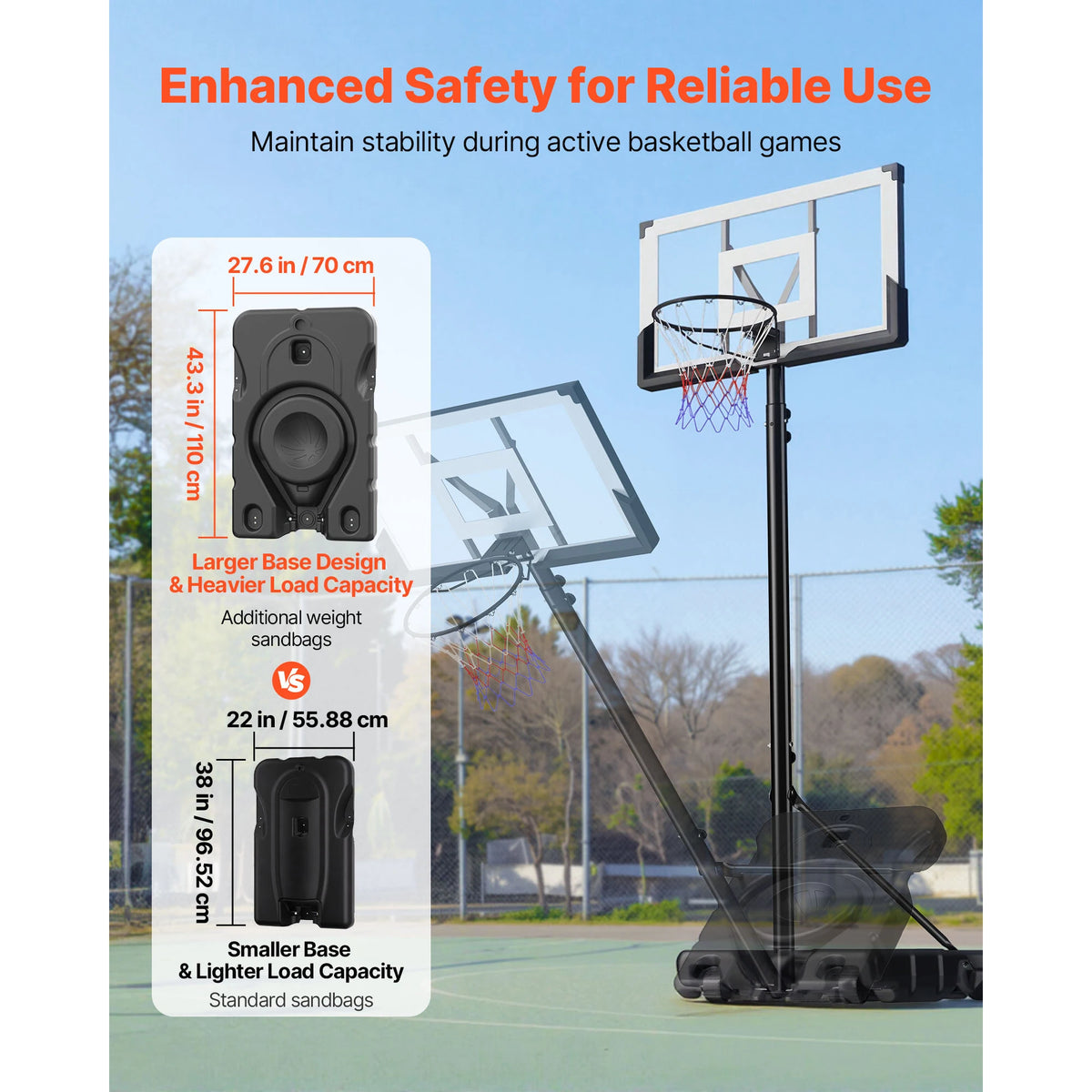 Portable Basketball Stand 10 ft Height