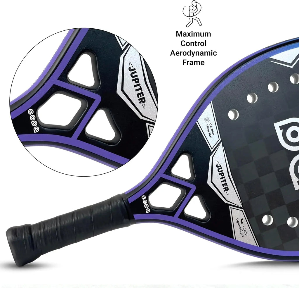 Beach Tennis Racket 18k Carbon Fiber