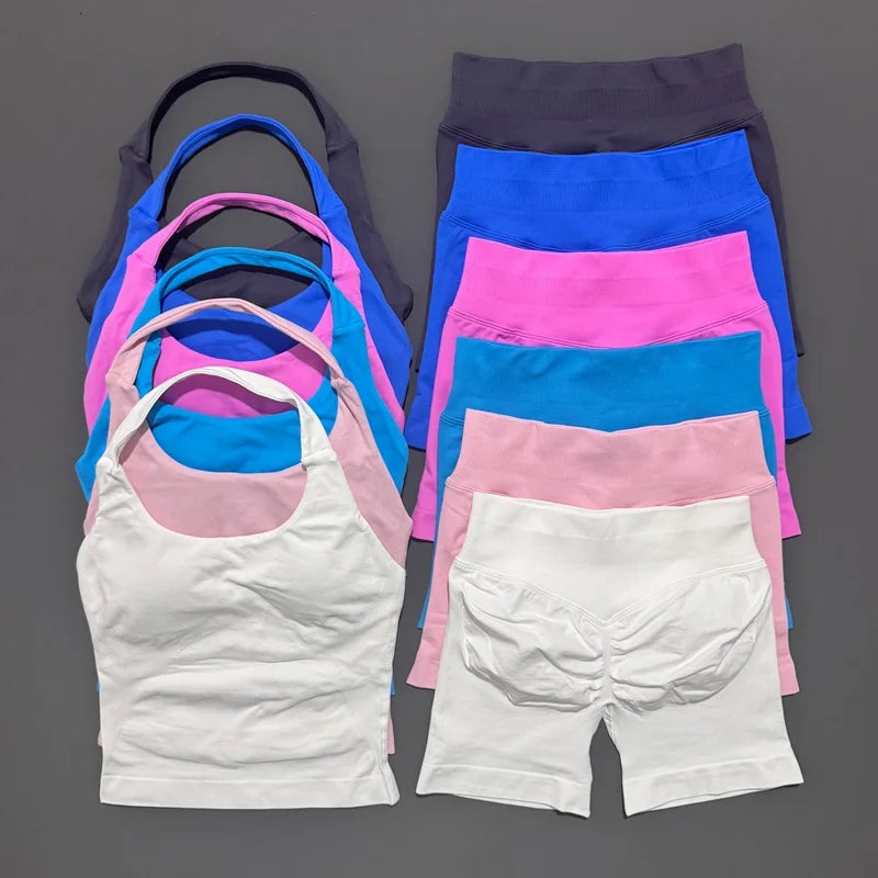 Women Halter Shockproof Sports Set