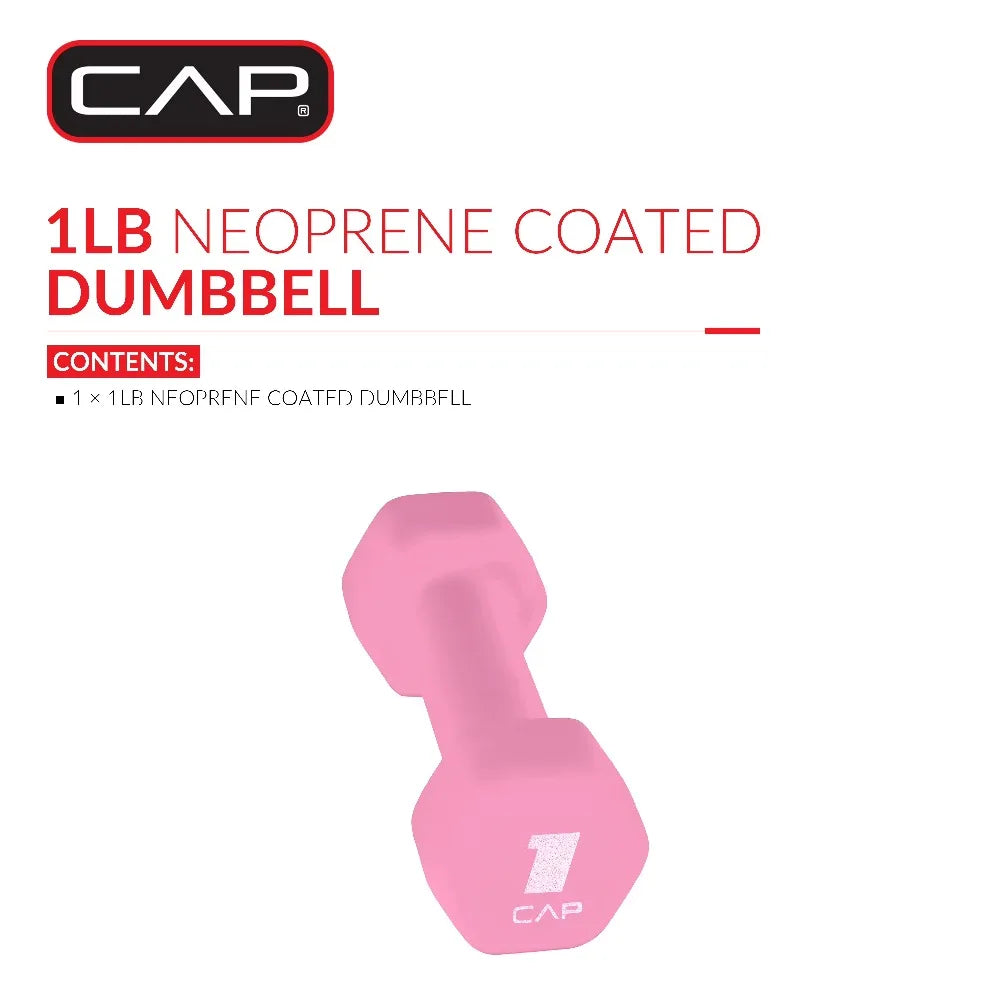 Pink 1lb Neoprene Dumbbell