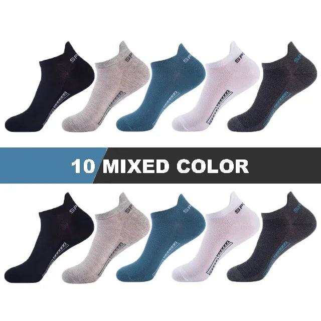 10 Pairs Men's Low Cut Ankle Socks