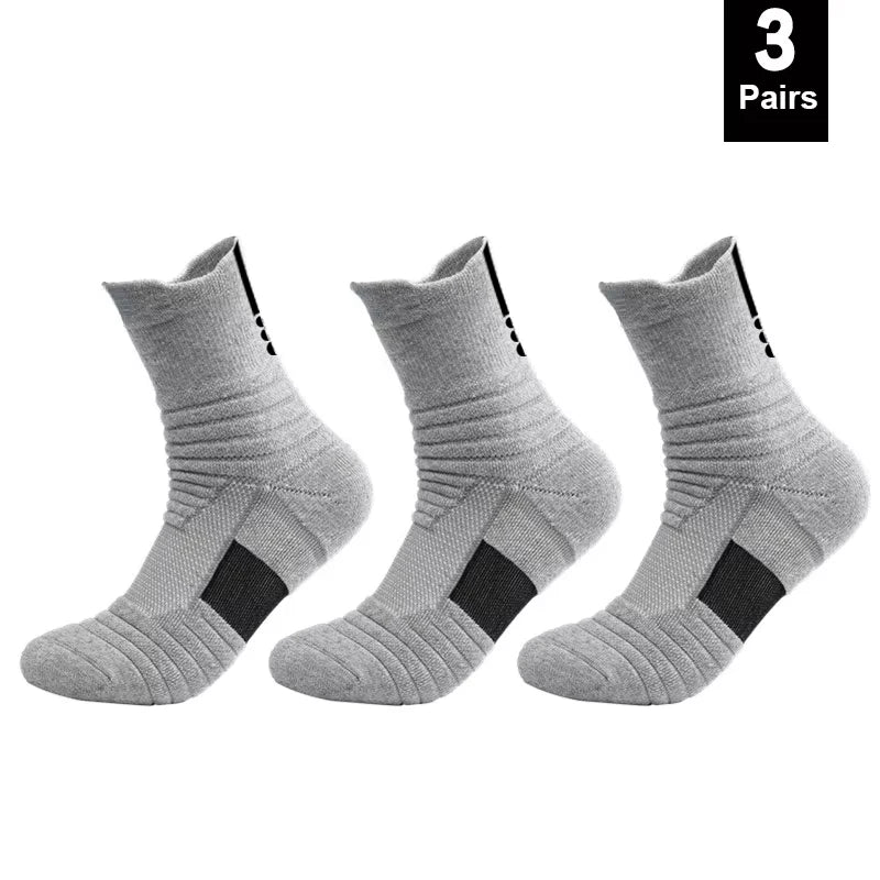 1/3 Pairs Anti-slip Football Basketball  Socks