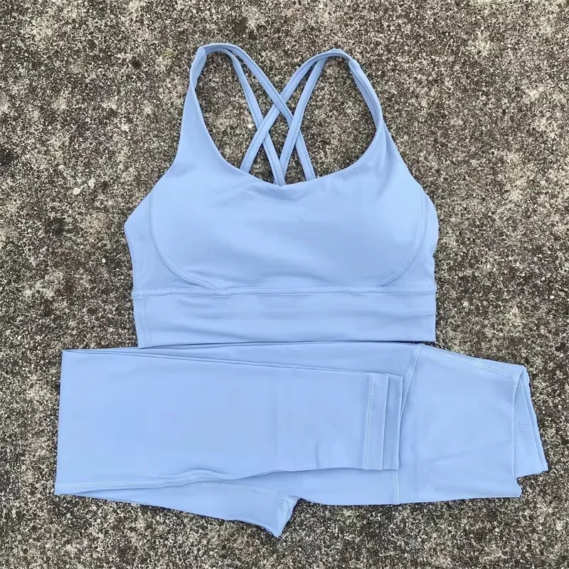 Fitness Bra 2pc Compression  Yoga Legging Suit