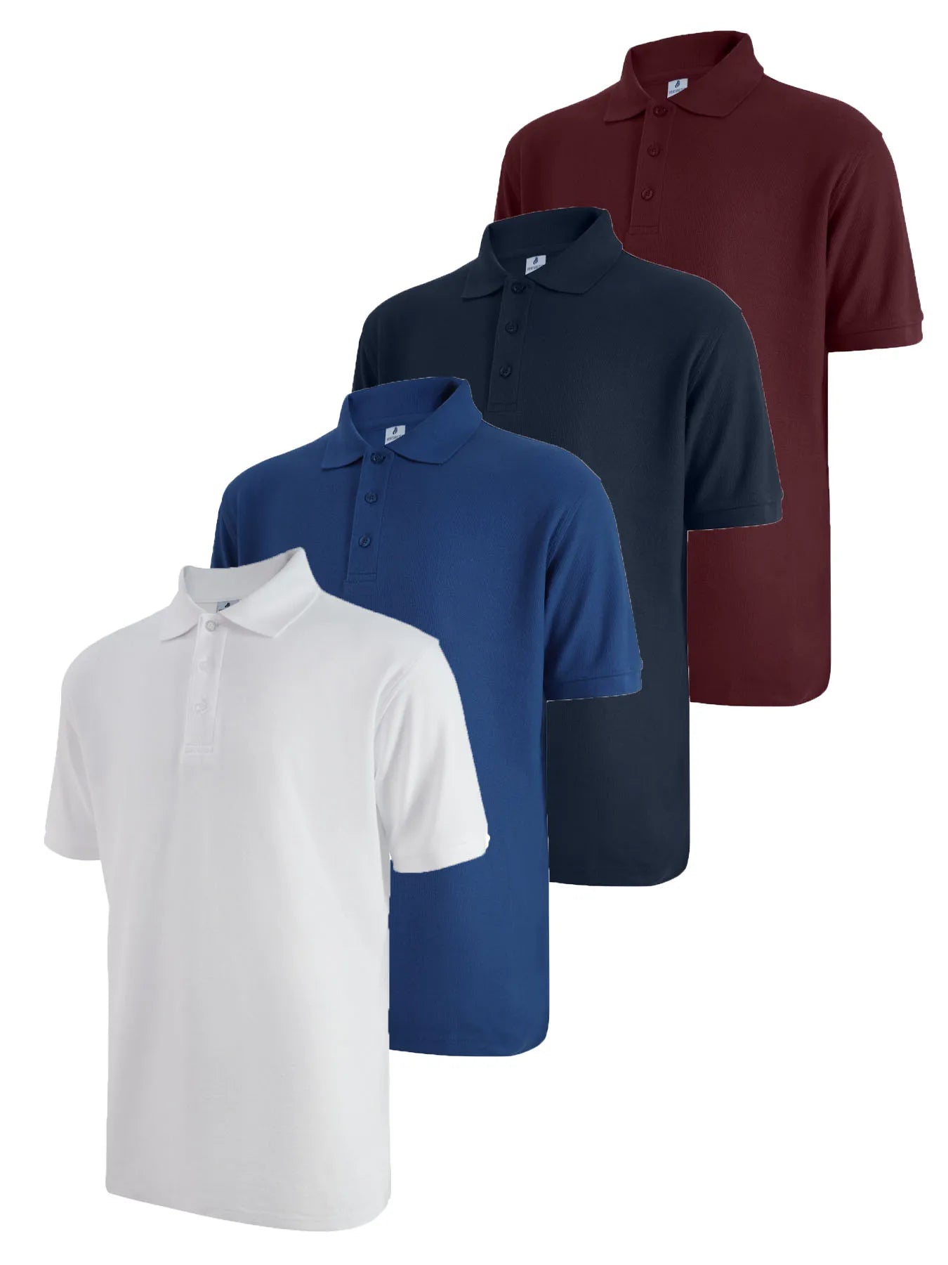 4 Pack Mens Golf Shirt Short Sleeve