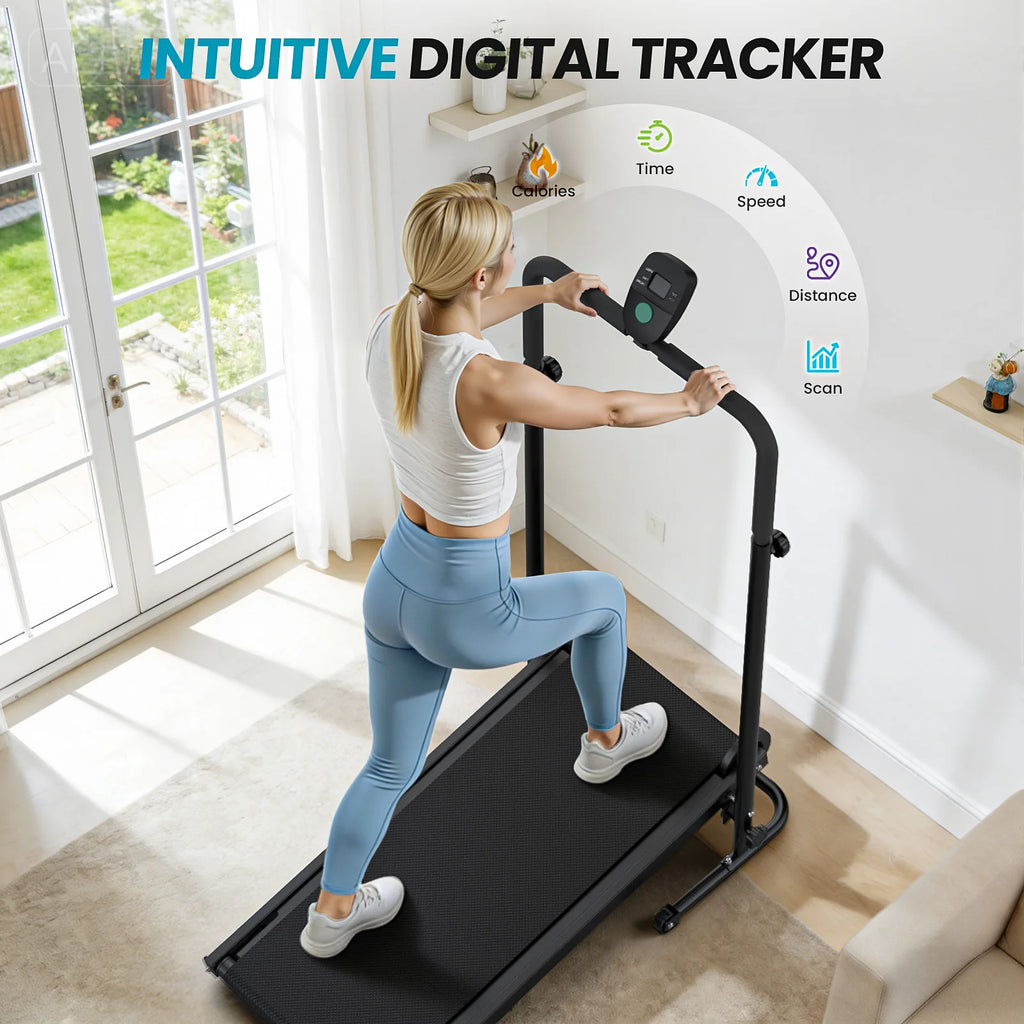 Non-Motorized Foldable Workout Treadmill