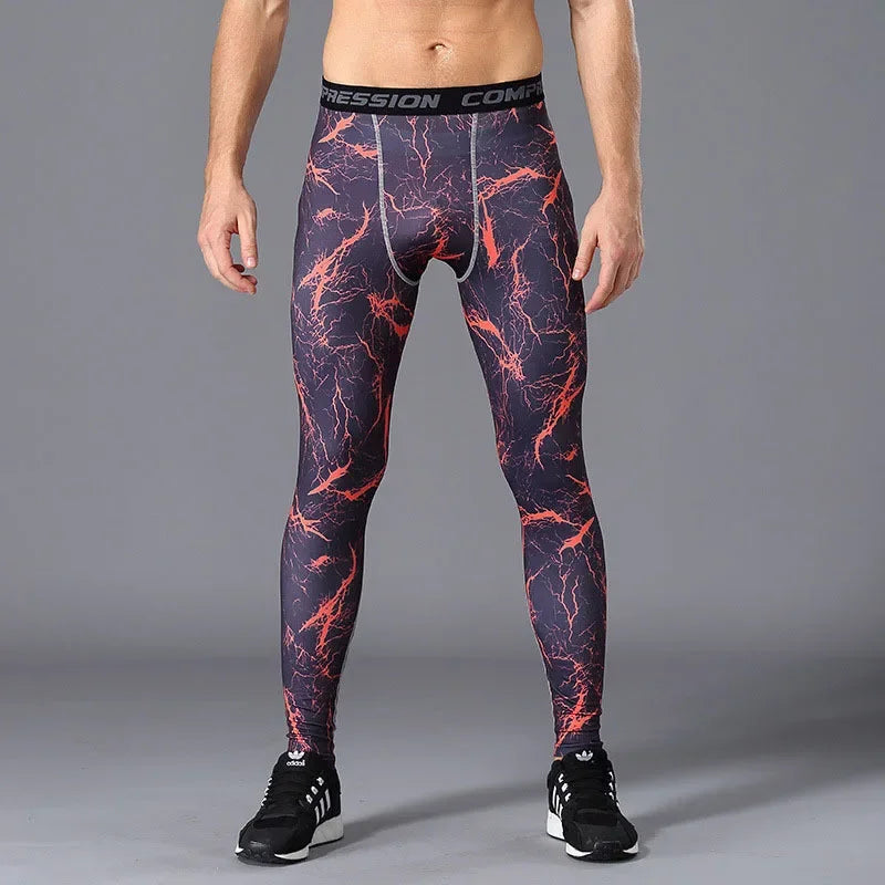 Men Camouflage Compression  Sports Leggings