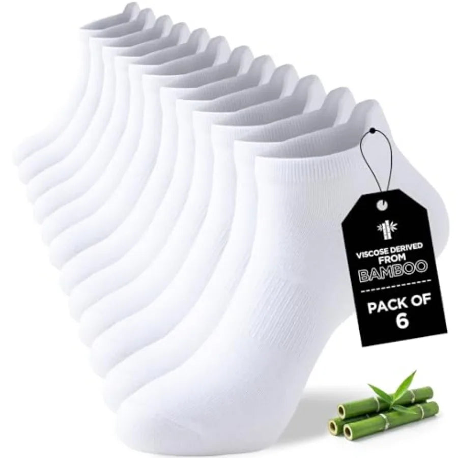 6 Pairs Bamboo Rayon Ankle Socks for Men