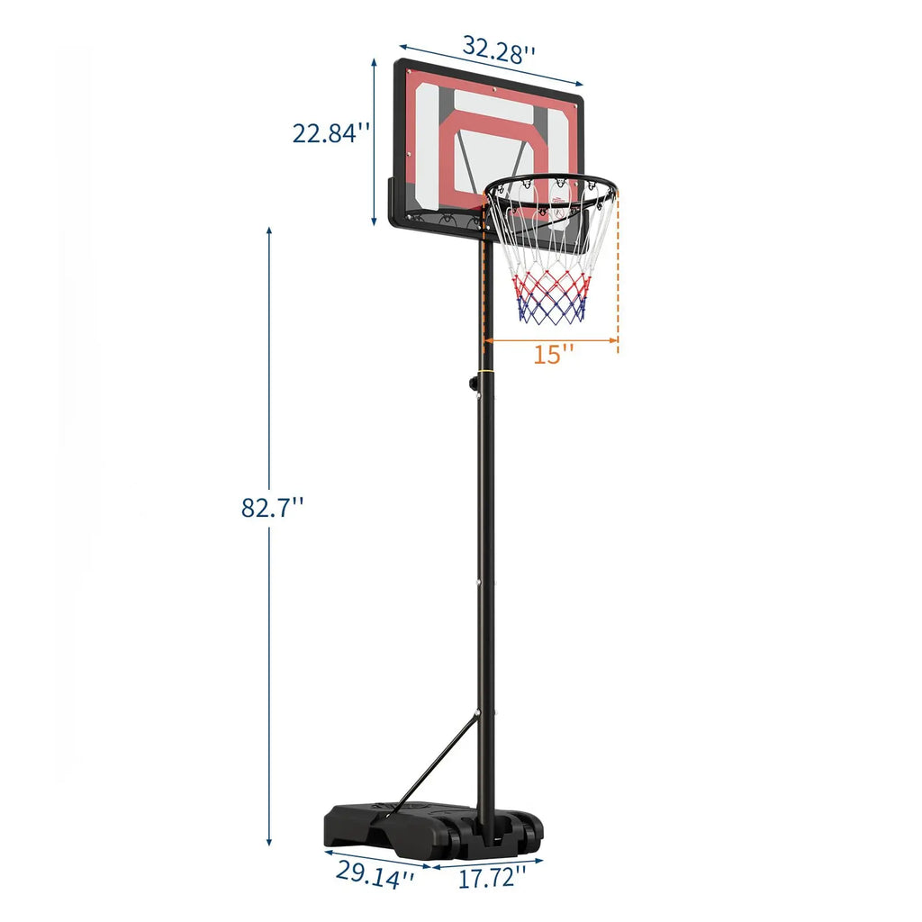Portable Basketball Hoop 33''