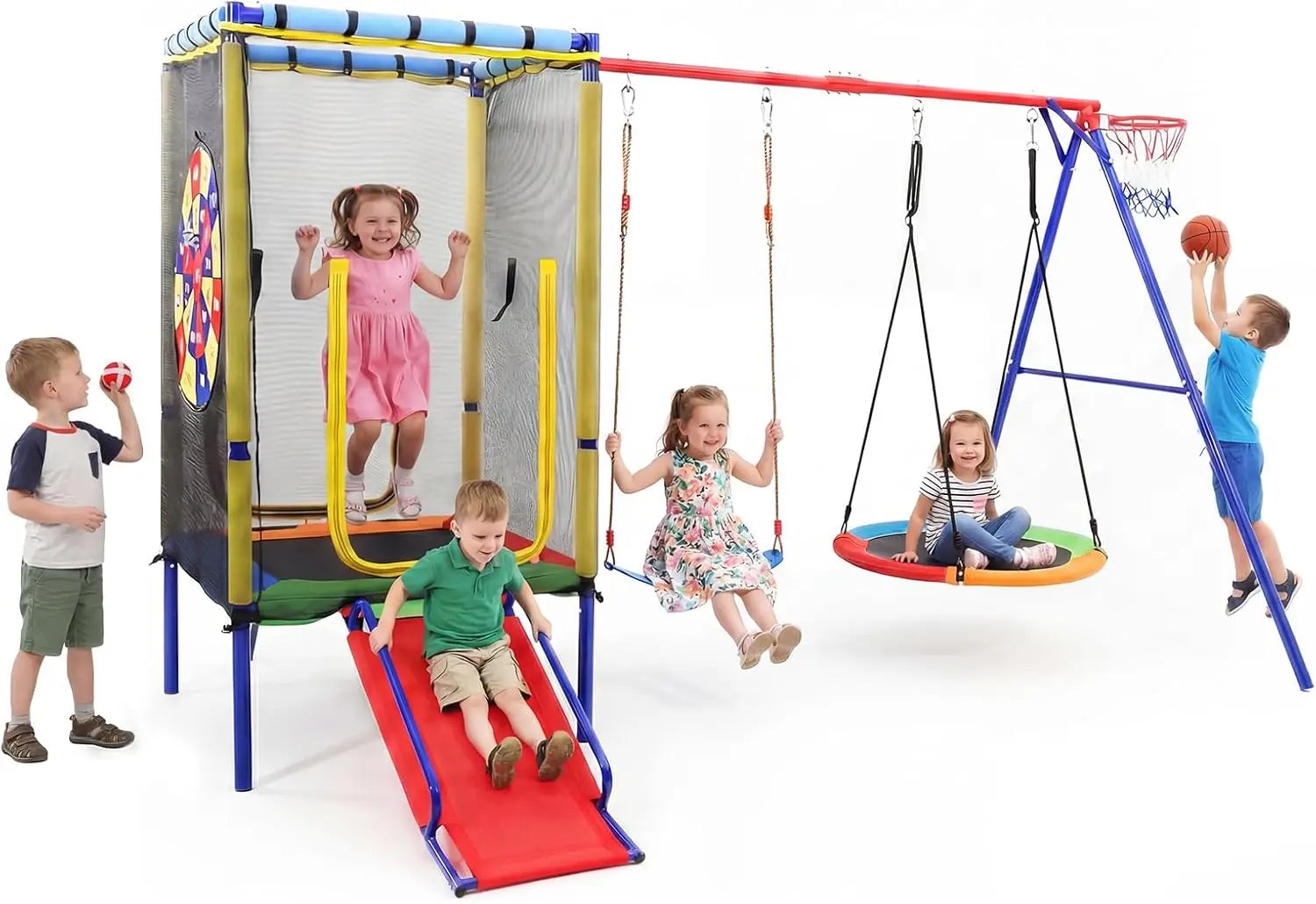 6 in 1 Swing Sets for Backyard