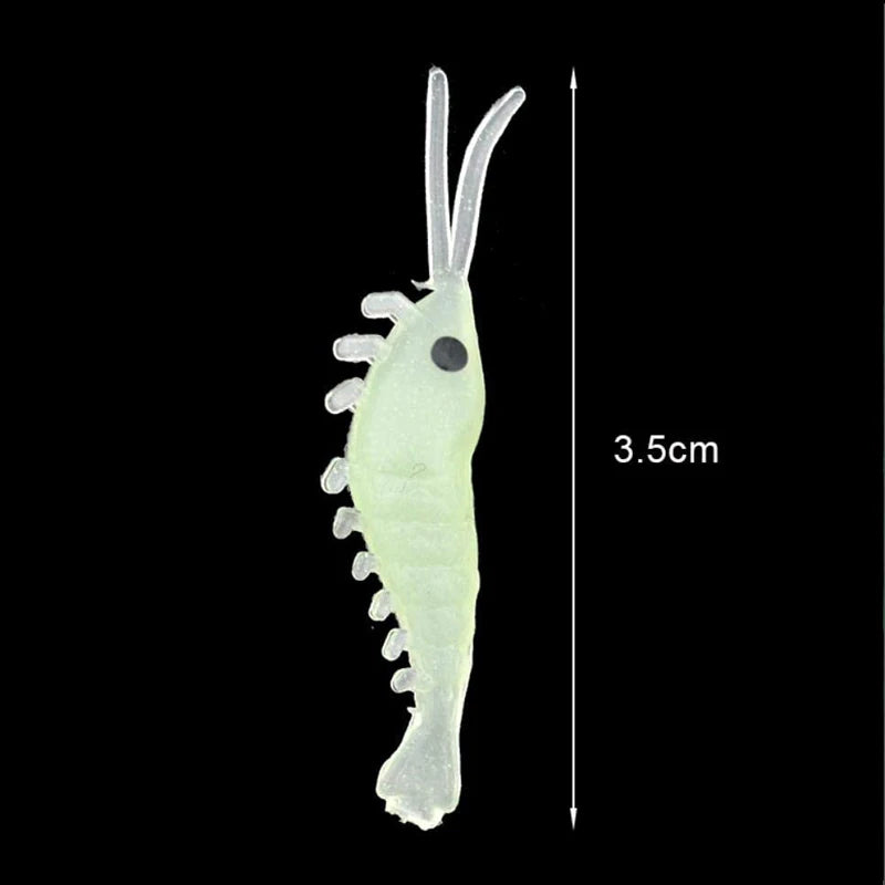 50Pcs Luminous Shrimp Fishing Bait