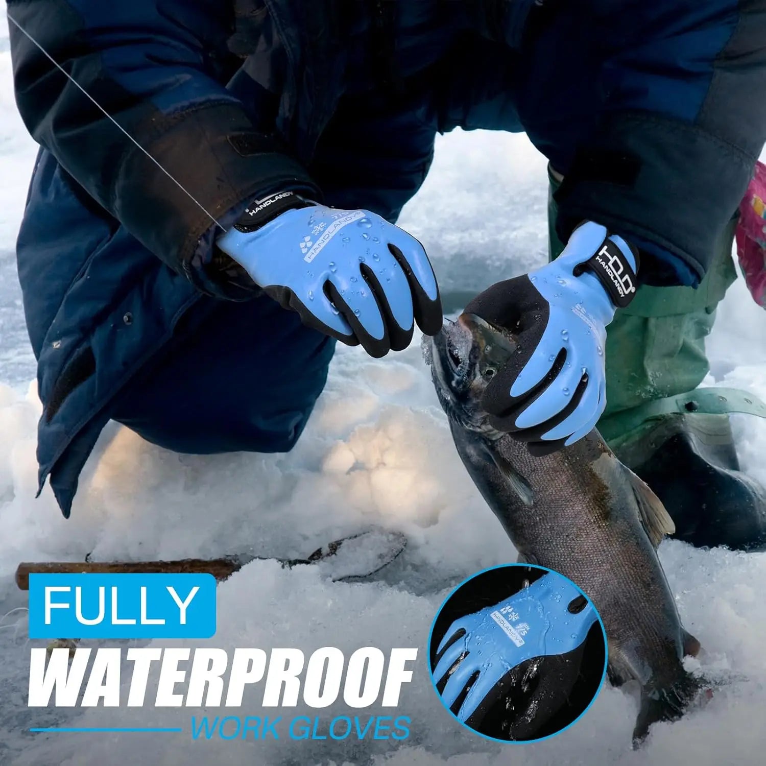 2 Pairs Insulated Waterproof Work Gloves