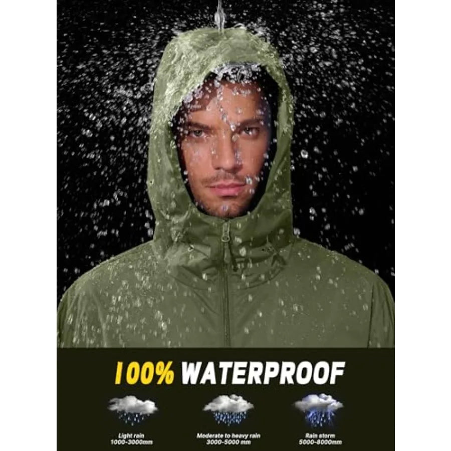 Men's Pullover Rain Jacket Waterproof