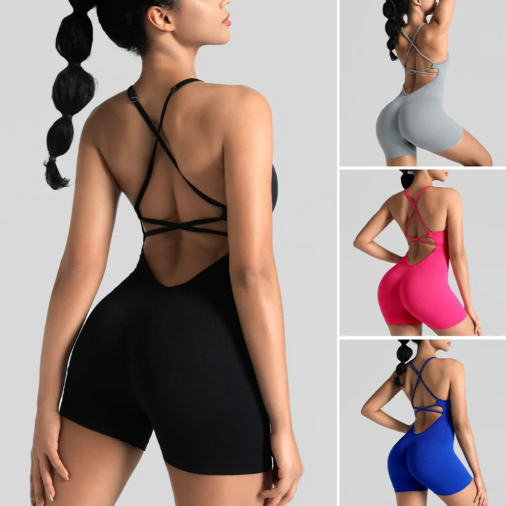 Yoga Sets Gym Jumpsuits Women