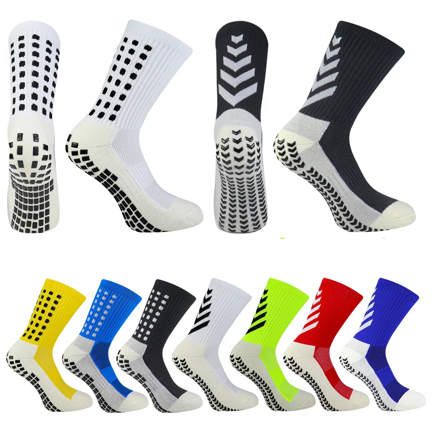 Anti Slip Grip Football Socks Nylon Silicone