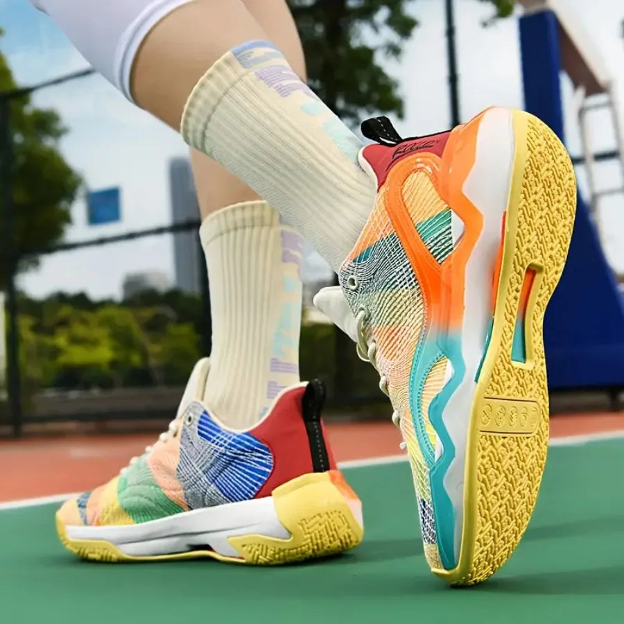 Rainbow Gradient Basketball Shoes for Men