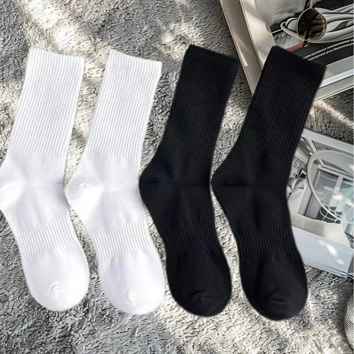20Pairs Pure Cotton Men's High Socks