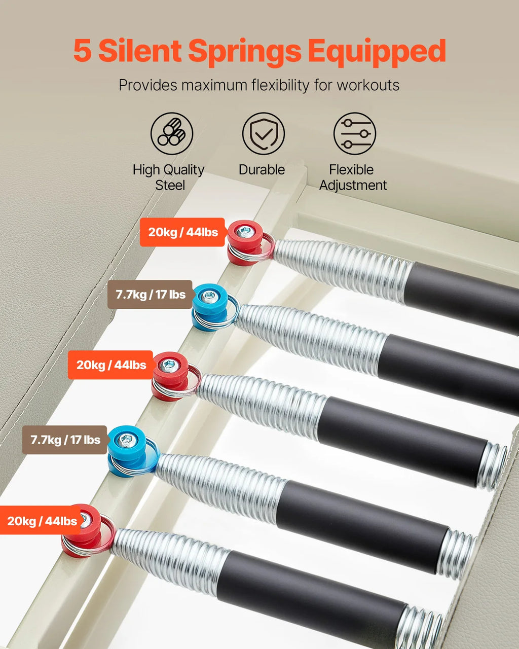 Pilates Bed with Dual Resistance- Spring & Cord