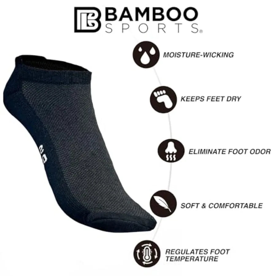 No Show Bamboo Rayon Workout Socks