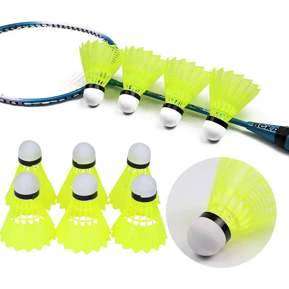 6/12PCS Green Badminton Nylon Shuttlecock