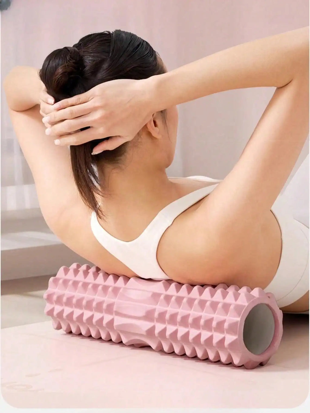 1pc Pink Foam Yoga Massage Roller