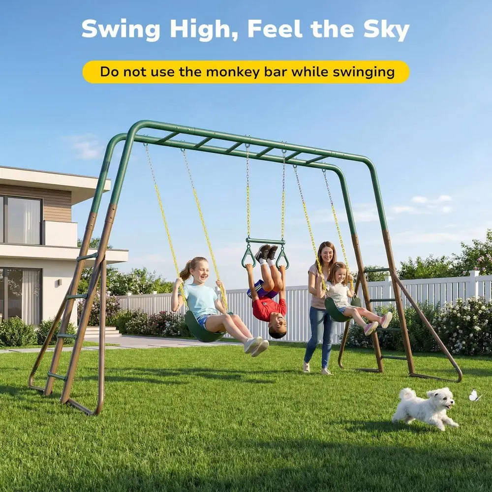 Swing Sets for Backyard with Monkey Bars