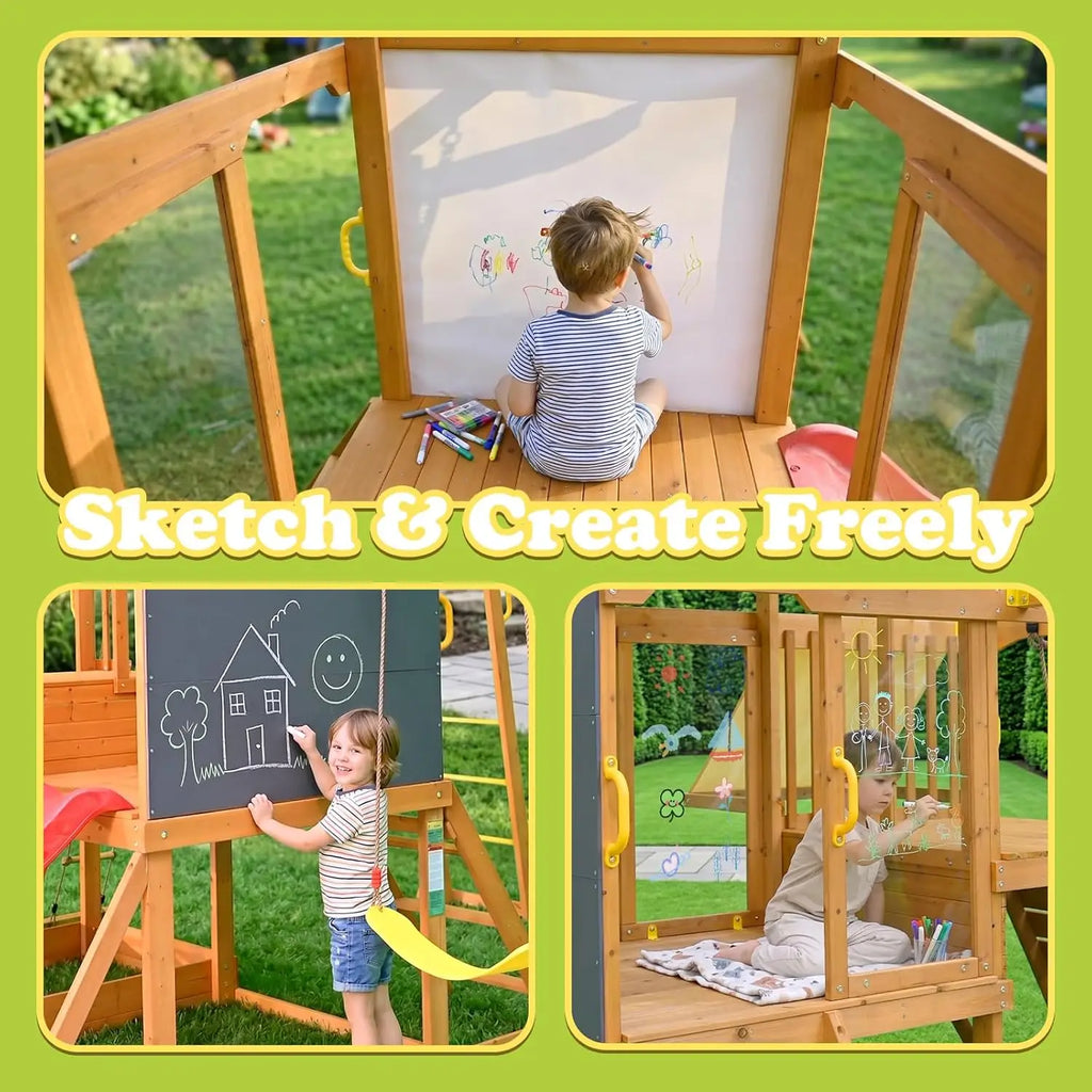 Wooden Swing Sets for Backyard