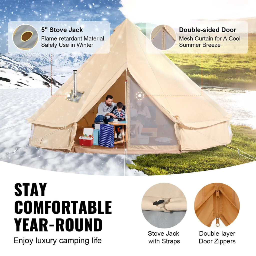 12 Person Canvas Camping Bell Tent