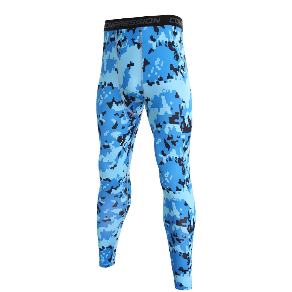 Men Camouflage Compression  Sports Leggings