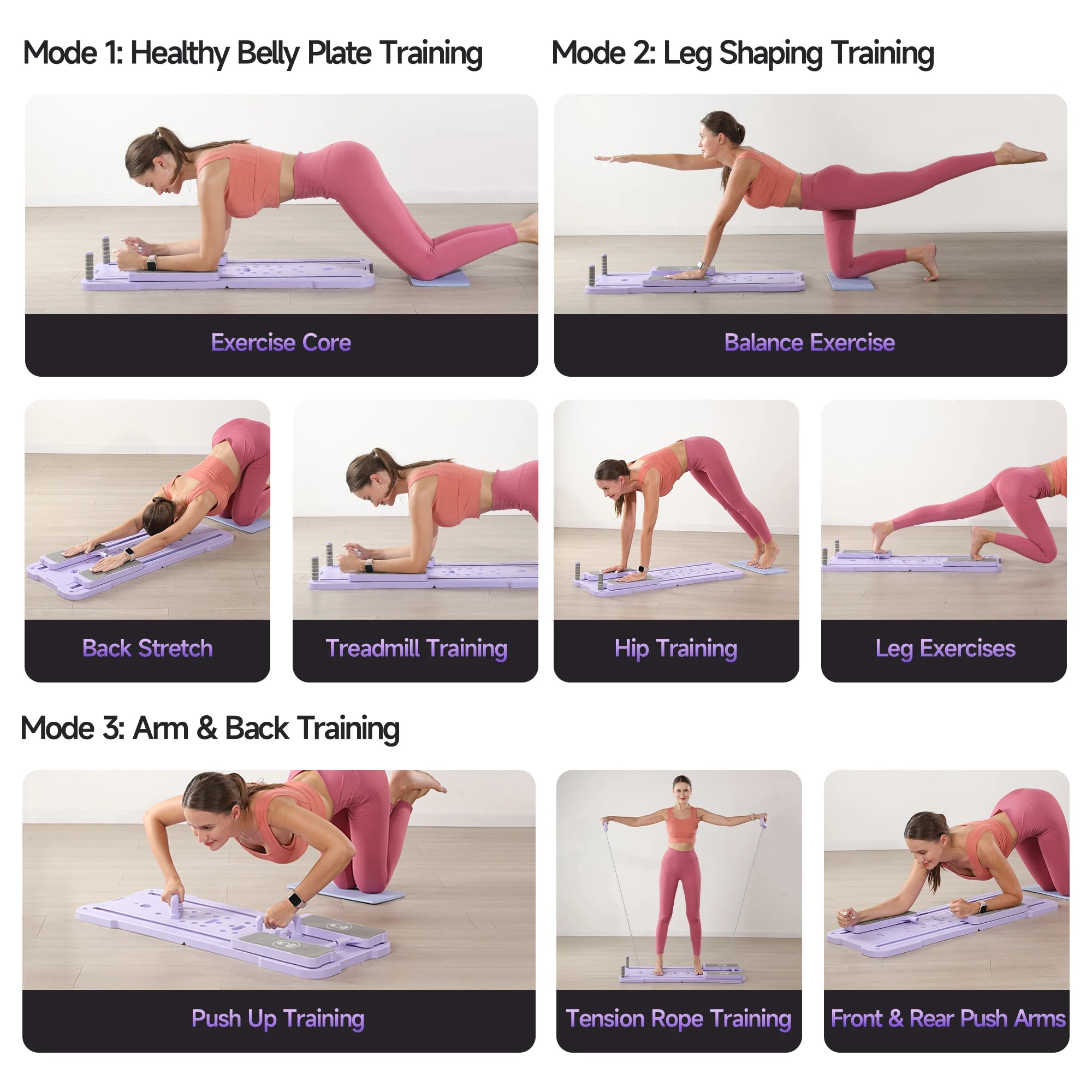 Multifunctional Foldable 4-in-1 Ab Exercise Board