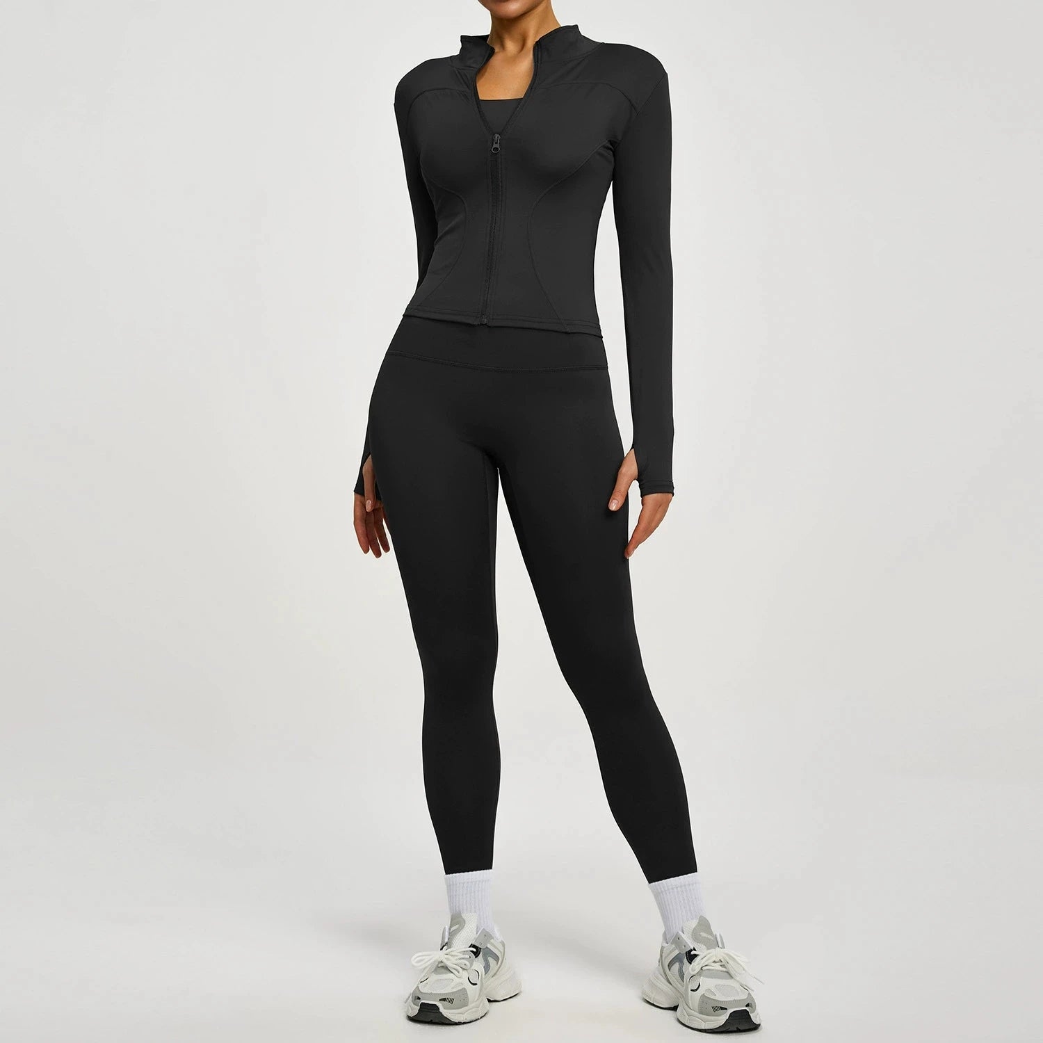 2Pcs Jacket Yoga Sets Women