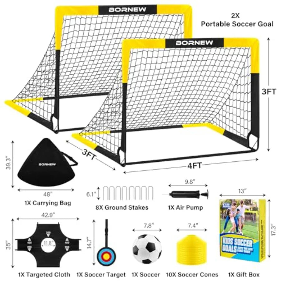 Kid Soccer Goal and Soccer Ball Targets Set