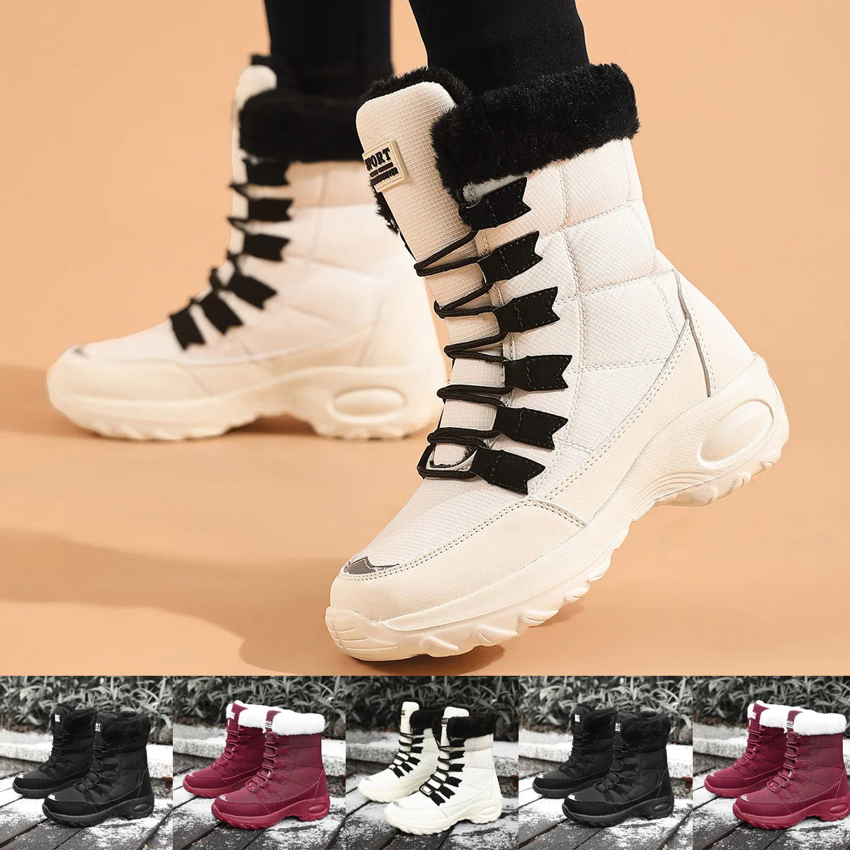 Ladies Thigh High Hiking Boots
