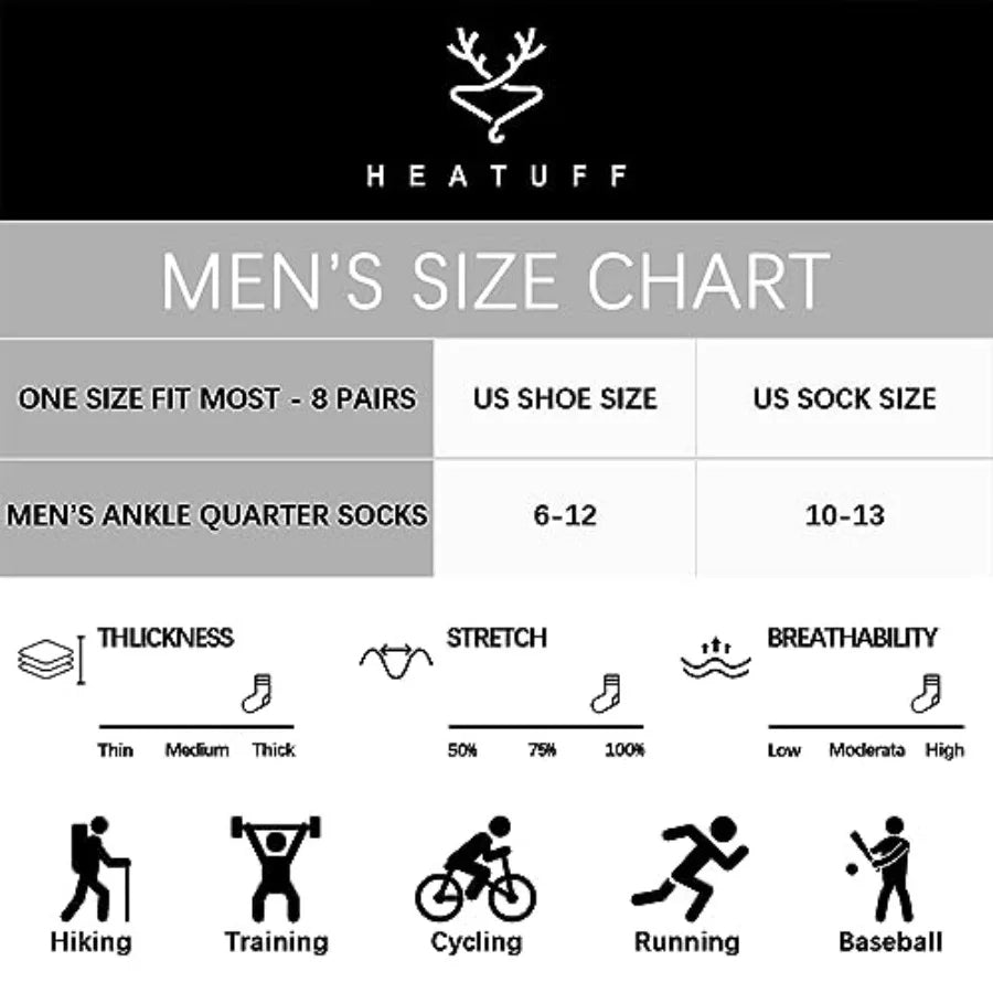 Men's Ankle Athletic Socks Quarter