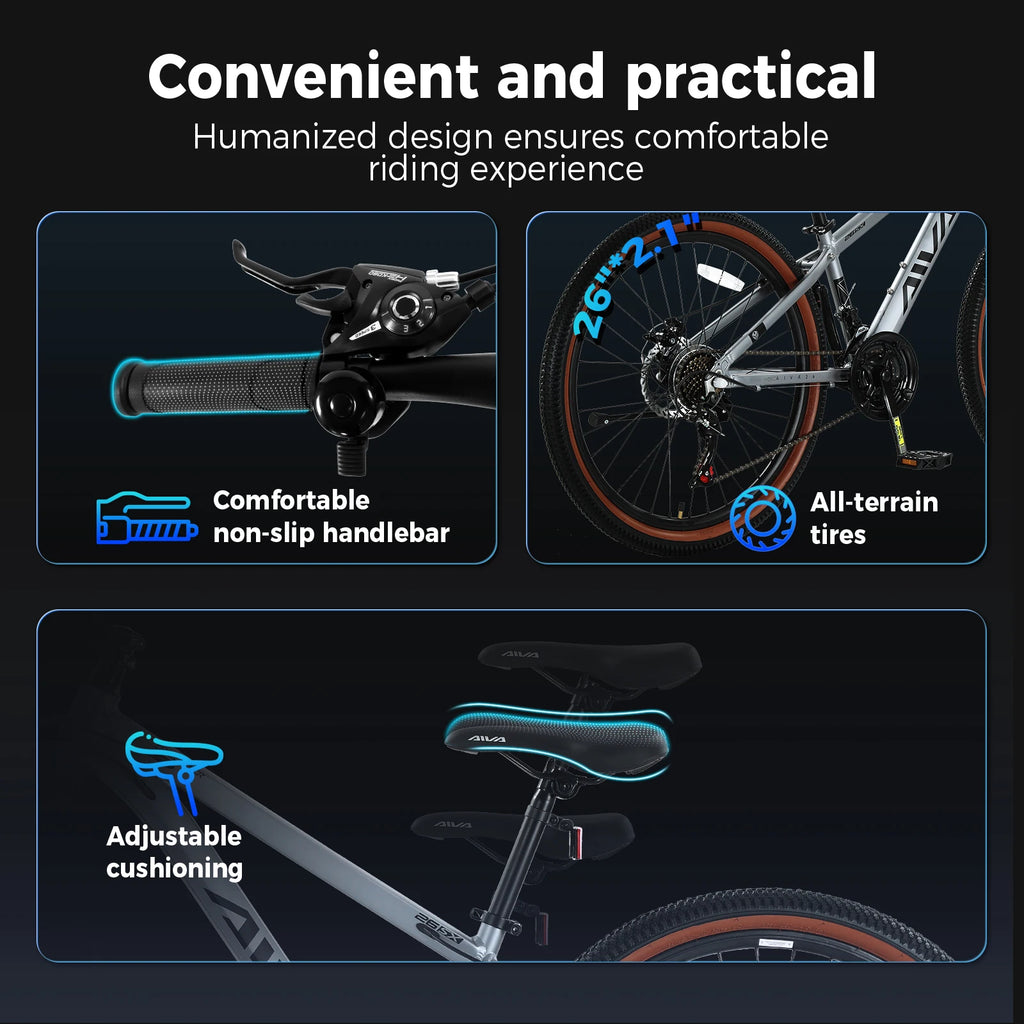 26 Inch 21 Speed Mountain Bike